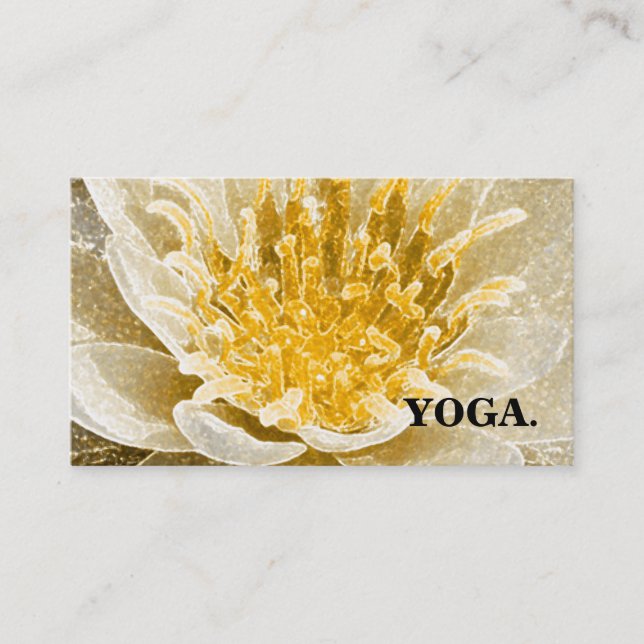 MANDALA LOTUS CUSTOMIZED YOGA  INSTRUCTOR BUSINESS CARD (Front)