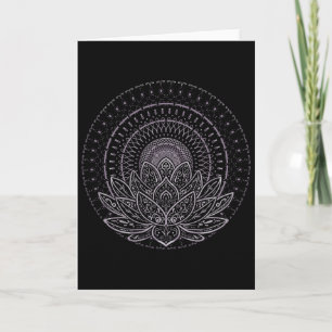 Mandala Lotus Flower Yoga _1 Card
