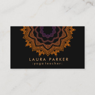 Mandala Lotus Flower Yoga Meditation Holistic Business Card