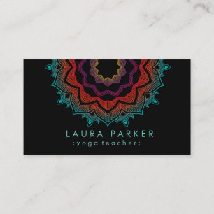 Mandala Lotus Flower Yoga Meditation Holistic Business Card