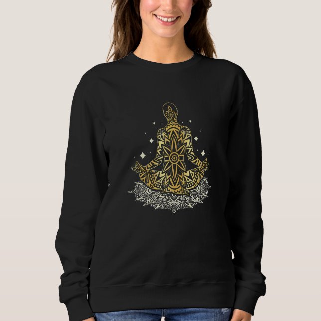 Mandala lotus Meditation Sweatshirt (Front)