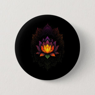 Mandala Lotus Yoga Meditation Pilates Spiritual 6 Cm Round Badge
