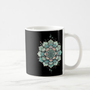 Mandala Lotus Zen Art Boho Buddha Botanical Succul Coffee Mug