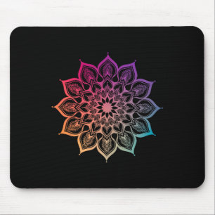 Mandala Lotus Zen Art Boho Buddha Botanical Succul Mouse Mat