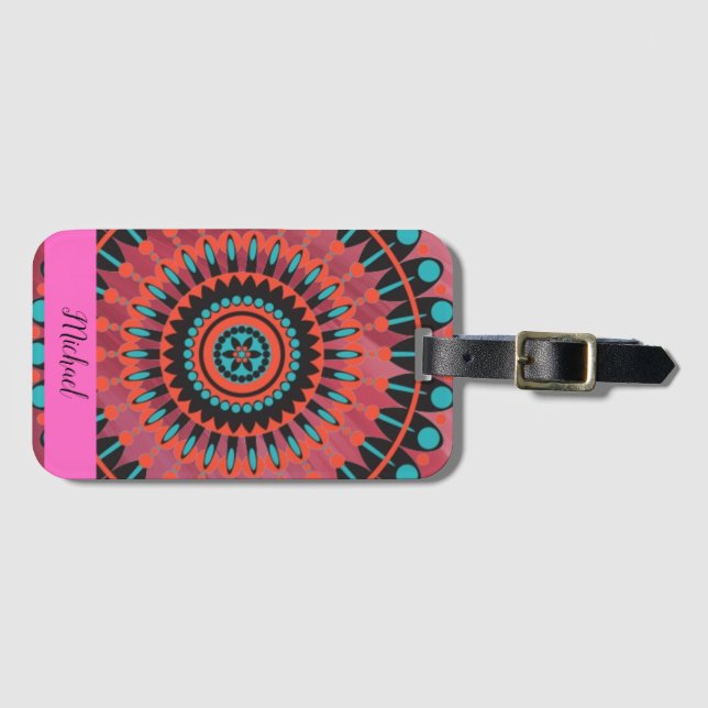 Mandala  luggage tag (Front Horizontal)