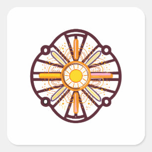 mandala Lumber flagmandala Lumber Pen Square Sticker