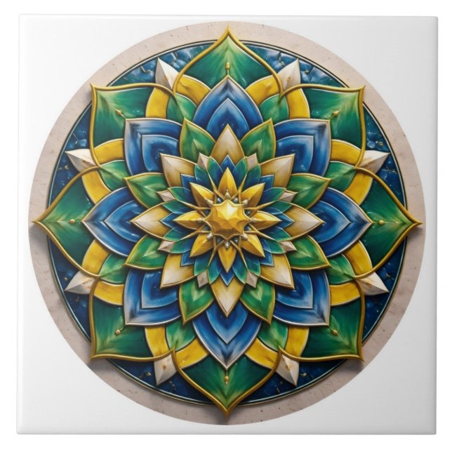 Mandala Luxe Keychain - 01 Tile (Front)