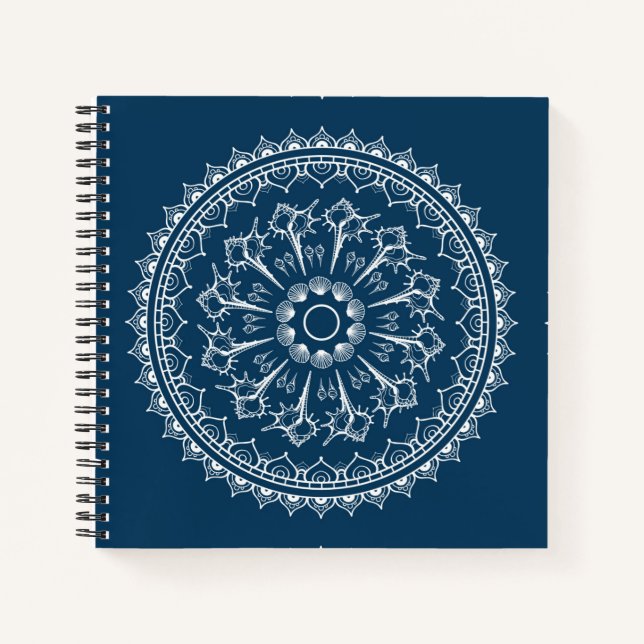 Mandala Made Of Seashells Notebook (Front)