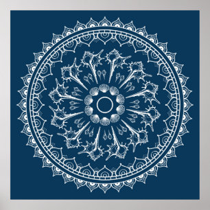 Mandala Made Of Seashells Poster