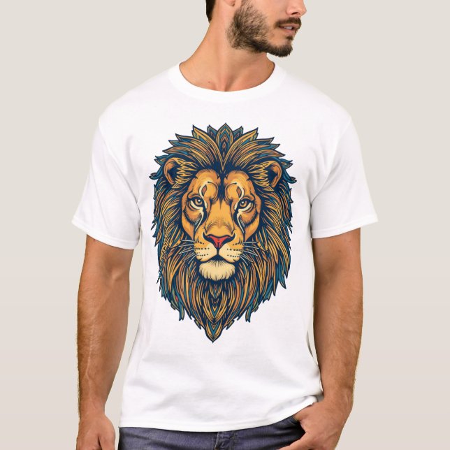 Mandala Mane Lion T-Shirt (Front)