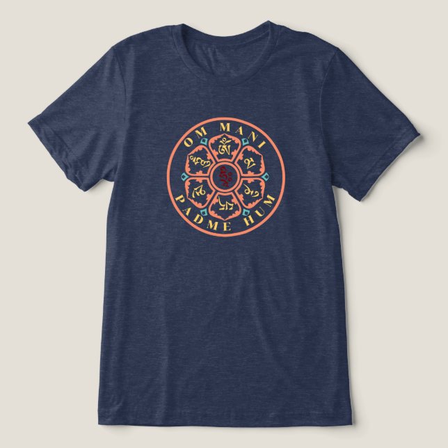 Mandala Mantra Tri-Blend Shirt (Design Front)