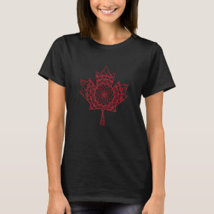 Mandala Maple Leaf Canada flag happy Canada day Eh T-Shirt