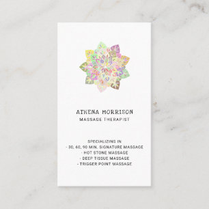 Mandala Massage Therapist business card