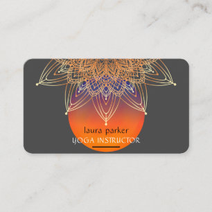 Mandala Meditation Yoga Healing Lotus Boho Business Card