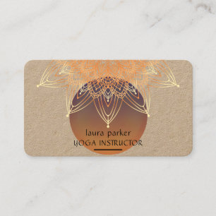 Mandala Meditation Yoga Lotus Boho Vintage Business Card