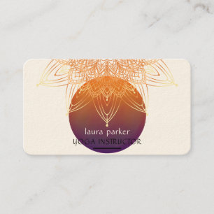 Mandala Meditation Yoga Lotus Boho Vintage Business Card