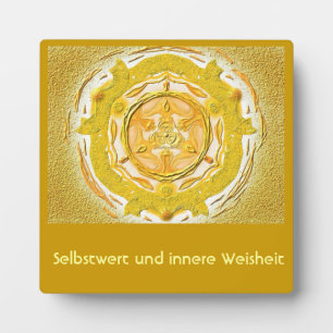 Mandala-Meditationsplatte, klein I-M Gold Plaque