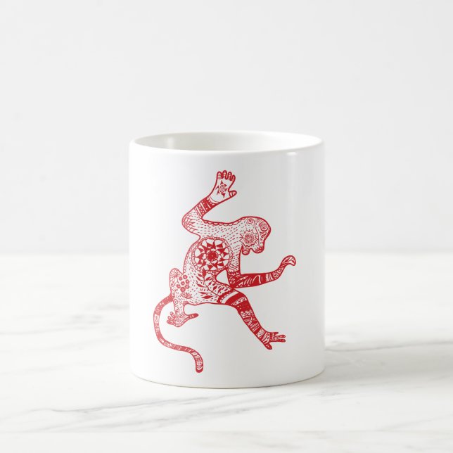 Mandala monkey Mug (Center)