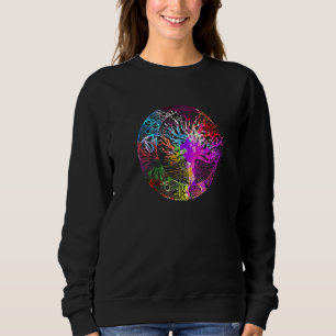 Mandala Moon Chakra Tree Life Motivational Positi Sweatshirt