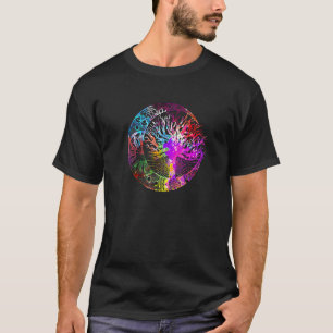 Mandala Moon Chakra Tree Life Motivational Positi T-Shirt