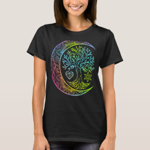 Mandala Moon Chakra Tree Life T-Shirt