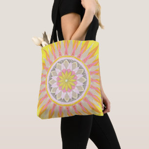 Mandala Morning Sun Colourful Tote Bag