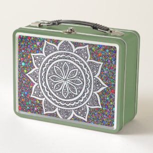 Mandala Mosaic 2025 Metal Lunch Box