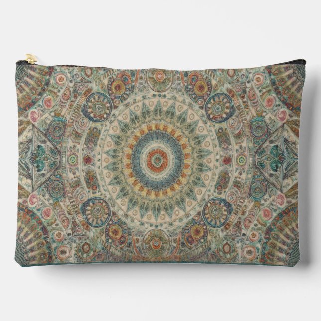 Mandala Mosaic Zippered Pouch (Front)