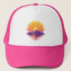 Mandala Mountain Sunset Reflection Golden Boho Sun