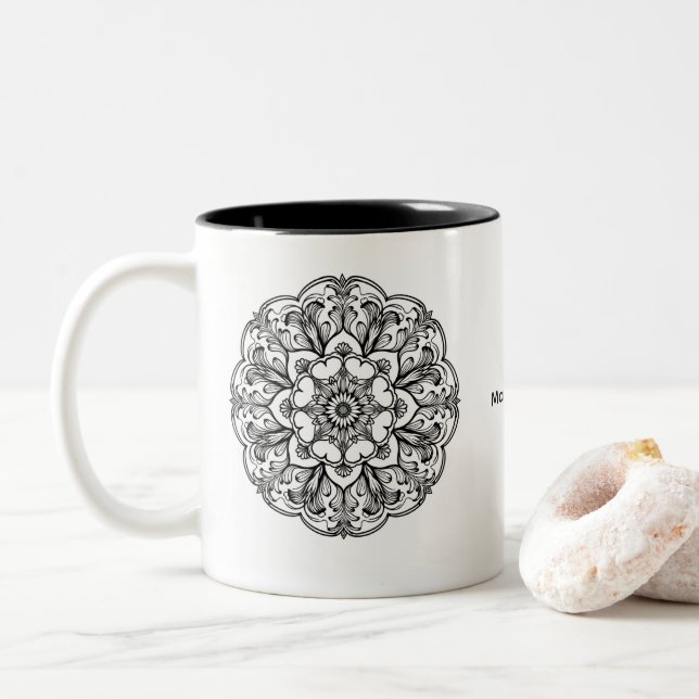 Mandala Mug – Magic & Grace Inspirational Gift (With Donut)