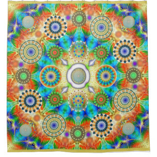 Mandala Multi Verse Shower Curtain