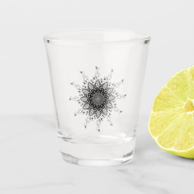 mandala music shot glass (Front)