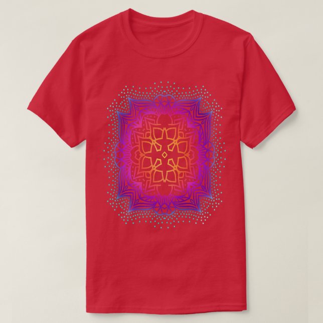 Mandala Namaste Yoga Yogi Zen Mediation Relaxation T-Shirt (Design Front)