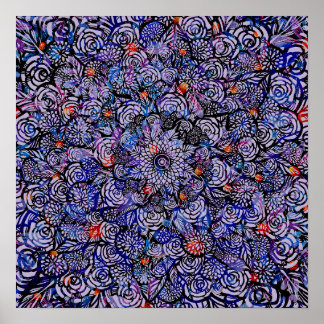 Mandala Nature Floral Flower Mandalas              Poster