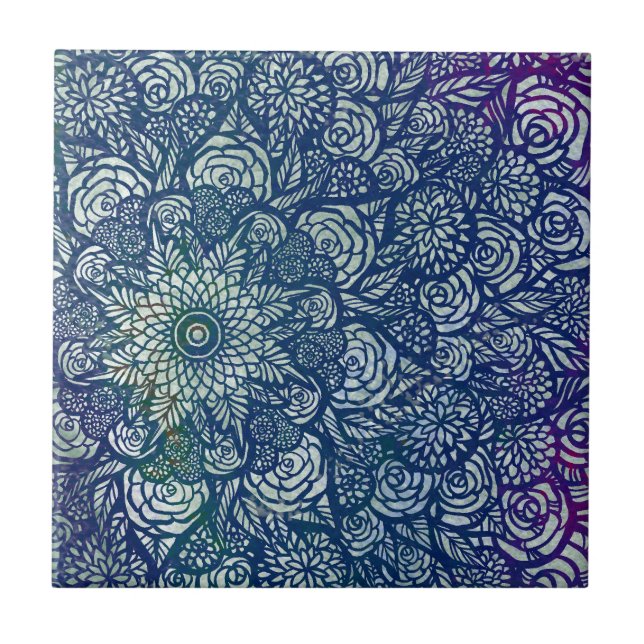 Mandala Nature Floral                              Tile (Front)