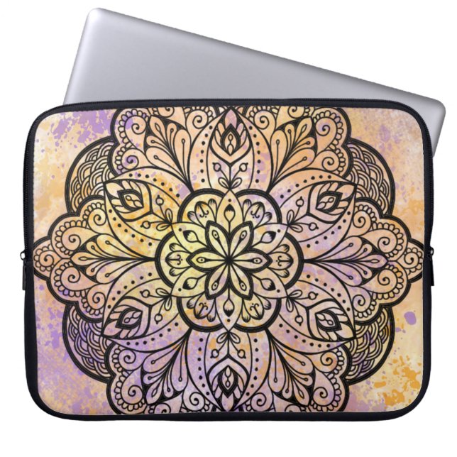 Mandala Neoprene Laptop Sleeve 15 inch (Front)