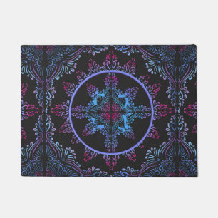 Mandala Night Flower Doormat