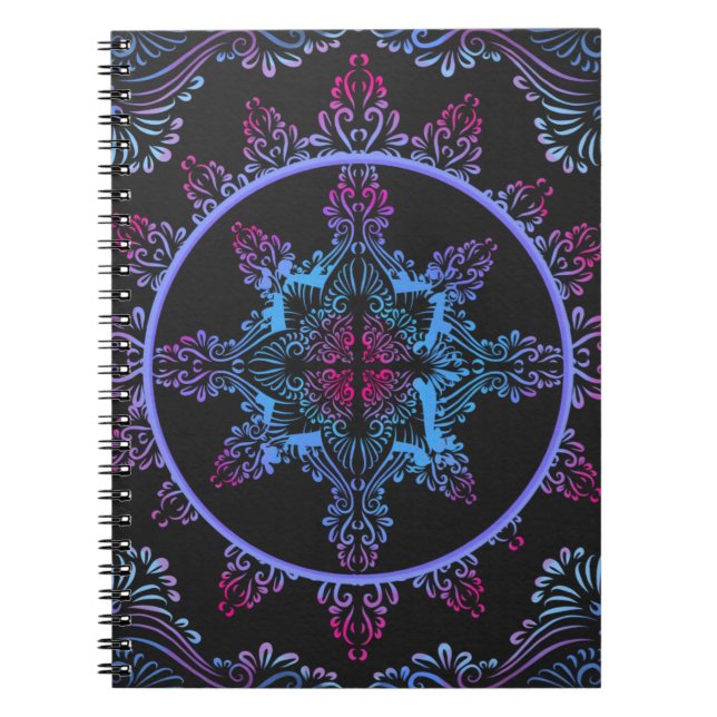 Mandala Night Flower Notebook (Front)
