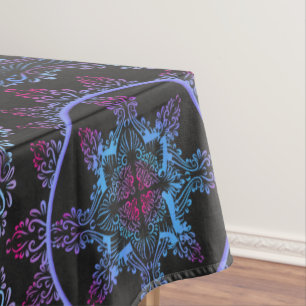 Mandala Night Flower Tablecloth