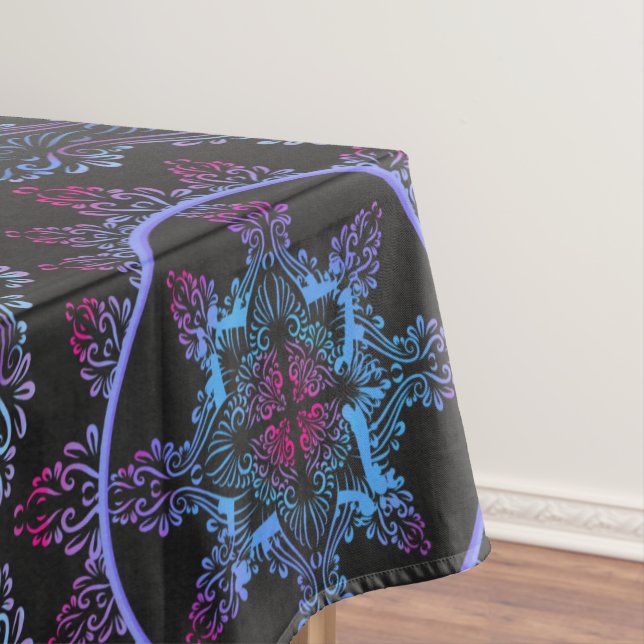 Mandala Night Flower Tablecloth (In Situ)