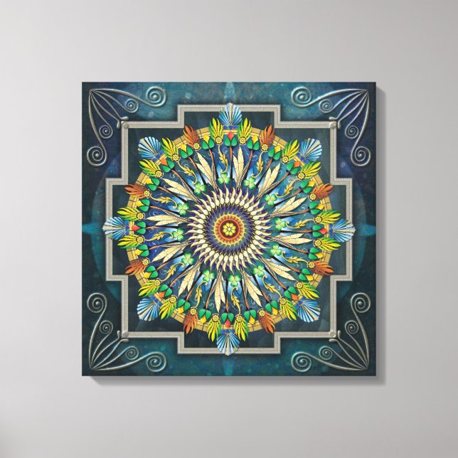 Mandala Night Wish Canvas Print (Front)