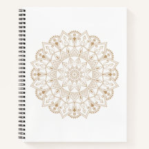 Mandala notebook, calm, meditative, boho style