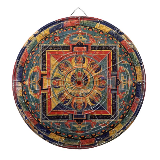 Mandala of Amitayus. 19th century Tibetan school Dartboard (Front)