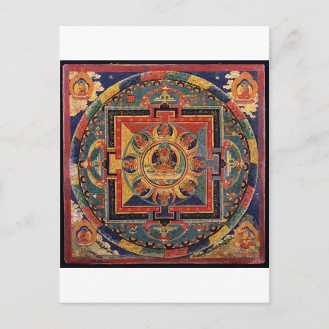Mandala of Amitayus. 19th century Tibetan school Postcard (Front)
