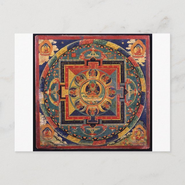 Mandala of Amitayus. 19th century Tibetan school Postcard (Front)