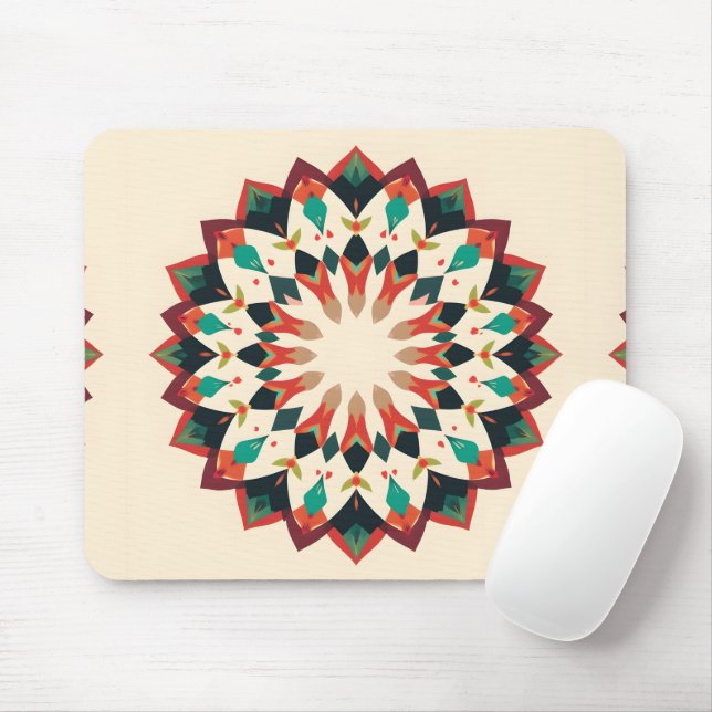 Mandala of Contributions Mouse Mat (With Mouse)