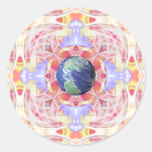 Mandala of Peace on Earth Stickers