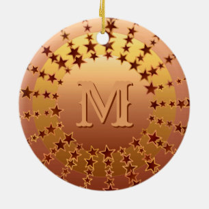 Mandala of Stars - Copper Satin Gradient Ceramic Tree Decoration