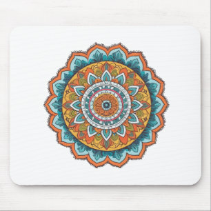 mandala of various colours mouse mat