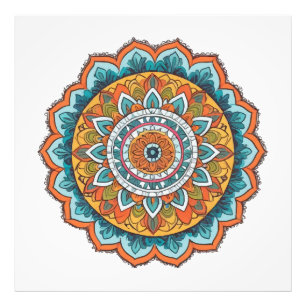 mandala of various colours photo print